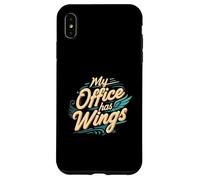 My Office Has Wings Remote Work Travel Freedom Custodia per iPhone XS Max