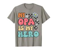 My Opa Is My Hero Retro Father's Day Grand Son Daughter Maglietta