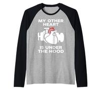 My Other Heart Is Under The Hood Quote Maglia con Maniche Raglan