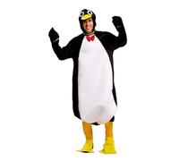 My Other Me - Costume adulto Pinguino bianco e nero con cappello e tuta con coprigambe taglia ML. Perfetto per distinguersi in qualsiasi festa.