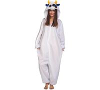 My Other Me - Costume adulto unisex Mucca bianca con tuta con cappuccio taglia ML. Perfetto per una festa a tema in fattoria