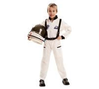 My Other Me - Costume astronauta per bambini, unisex, taglia -3-4 anni. Include tuta bianca con disegni di pianeti e dettagli in nero, e imbracatura che completa il vestito.
