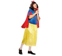 My Other Me - Costume Biancaneve da uomo, taglia XXL. Include canotta blu con dettagli rossi sulle maniche, gonna gialla con elastico in vita, mantello rosso e fascia. Tira fuori il tuo lato femminile
