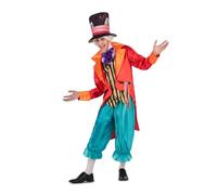 My Other Me - Costume Cappellaio Pazzo Uomo Taglia L Include cappello, collo con papillon, giacca con gilet e pantaloni. Colorato ed eccentrico, ideale per distinguersi.