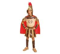 My Other Me - Costume Centurion Romano Bambino, taglia 5-6 anni. Include abito beige con bordi dorati, polsini e parastinchi marroni, mantello rosso e casco.