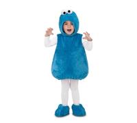 My Other Me - Costume Cookie Monster per bambini unisex, taglia 5-6 anni. Include abito da balloon senza maniche, cappello con occhi sporgenti e scarpe. Blu, dolce e peloso.