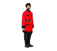 My Other Me - Costume Cosacco da uomo, taglia M-L. Include cappello nero in pelliccia sintetica con stella rossa, casacca rossa con fascia nera decorativa cartuccia, cintura, pantaloni e leggings neri