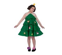 My Other Me - Costume da albero di Natale verde unisex per bambini con fascia con stella, vestito con statuette e accessori per scarpe taglia 10-12 anni. Fai risplendere le feste con originalità.