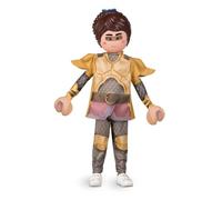 My Other Me - Costume da bambina Marla Playmobil con pantaloni, casacca, spalline, maschera e guanti in marrone e grigio taglia 5-6 anni. Vivi avventure epiche ad ogni festa