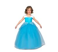 My Other Me - Costume da bambina principessa blu con vestito, guanti e cancancangan, taglia 10-12 anni. Perfetto per sentirsi parte di una fiaba