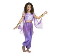 My Other Me - Costume da bambina principessa in viola con tuta, collana e fascia taglia 3-4 anni. La più affascinante di tutte le feste.