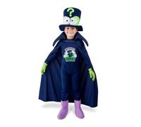My Other Me - Costume da bambino Enigma blu con cappello, tuta, mantello, guanti e copristivali taglia 4-5 anni. Una sfida per i più piccoli curiosi