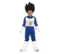 My Other Me - Costume da bambino Vegeta con maglietta, gilet, pantaloni, guanti e copristivali in blu e bianco, taglia 13-14 anni. Perfetto per scatenare il tuo potere Saiyan in ogni battaglia