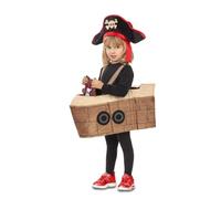 My Other Me - Costume da Barca Pirata per bambini unisex con barca con bretelle e cappello in colore marrone taglia 3-4 anni. Avventura e divertimento garantiti in mare aperto!