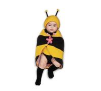 My Other Me - Costume da Bee Maya unisex in giallo e nero con tuta, ali, cappello con antenne e coperta taglia 0-6 mesi. Perfetto per le prime avventure nel giardino magico