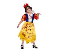 My Other Me - Costume da Biancaneve per bambina in giallo e bianco con fascia e vestito taglia 5-6 anni. Perfetto per una festa di fiabe incantata