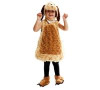 My Other Me - Costume da cane unisex con cappello, vestito e coprigambe in beige e marrone, taglia 5-6 anni. Aggiunge un tocco di tenerezza a qualsiasi celebrazione