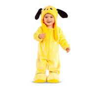 My Other Me - Costume da cane unisex per neonati in giallo con tuta, berretto con movimento orecchie, scarpe e coda taglia 7-12 mesi. Abbraccia la tenerezza con questo adorabile costume