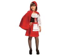 My Other Me - Costume da Cappuccetto da bambina con vestito e mantello con cappuccio in bianco e rosso, taglia 5-6 anni. Perfetto per vivere una fiaba indimenticabile