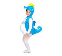 My Other Me - Costume da cavalluccio da mare unisex per bambini in blu con cappello e tuta taglia 10-12 anni. Immergiti in un mondo sottomarino pieno di divertimento.