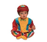 My Other Me - Costume da clown unisex con cappello e tuta in rosso e giallo taglia 7-12 mesi. Un tocco di risate per qualsiasi celebrazione speciale