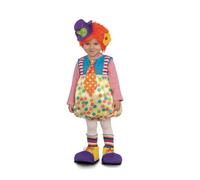 My Other Me - Costume da clown unisex con vestito, scarpe e fascia con parrucca e cappello colorato taglia 7-12 mesi. Perfetto per compleanni e servizi fotografici unici