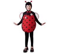 My Other Me - Costume da coccinella per bambino unisex in nero e rosso con corpo, ali e cappello, taglia 7-9 anni. Perfetto per una festa di primavera indimenticabile