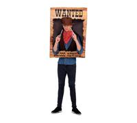 My Other Me - Costume da cowboy adulto unisex, taglia unica. Include cartello con cavità per testa e braccia, manici a gilet, cappello marrone e fazzoletto rosso. Poster vivente dell'ovest.