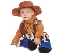 My Other Me - Costume da cowboy con cappello e tuta in marrone e arancione per bambino taglia 12-24 mesi Avventure nel selvaggio West ti aspettano!