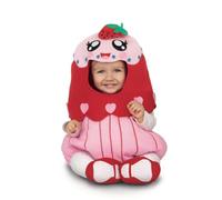 My Other Me - Costume da Cupcake unisex con vestito, cappello e scarpette in rosso e rosa per neonati taglia 7-12 mesi Rendi il tuo piccolo il più dolce della festa.