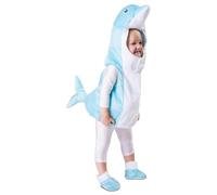 My Other Me - Costume da Delfino per bambino unisex con tuta e copripiedi in bianco e blu taglia 12-24 mesi Dai al tuo piccolo un tocco di mare e avventura!