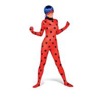 My Other Me - Costume da donna adulto Ladybug rosso e nero con tuta, guanti, copristivali, maschera, parrucca, yo-yo e orecchini taglia XS. Abbiate il coraggio di catturare tutti gli sguardi