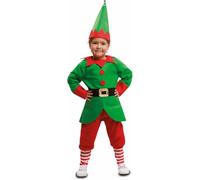My Other Me - Costume da Elfo unisex per neonati in rosso e verde con cappello, camicia con cintura e pantaloni taglia 12-24 mesi. Scatena l'immaginazione natalizia