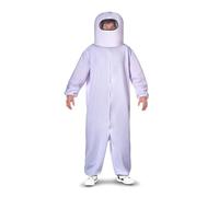 My Other Me - Costume da equipaggio spaziale Videogioco unisex adulto in bianco con tuta con tasche e zip e casco spaziale taglia XL. Esplora l'universo con stile retrò futuristico