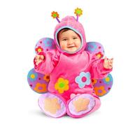 My Other Me - Costume da farfalla unisex con cappello, body e ali in rosa con dettagli floreali taglia 0-6 mesi. Ideale per un servizio fotografico adorabile