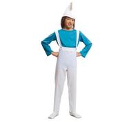 My Other Me - Costume da folletto per bambino con maglietta, pantaloni e cappello in blu e bianco, taglia 12-24 mesi. Un tocco di magia per qualsiasi festa di famiglia