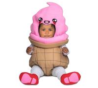 My Other Me - Costume da gelato per neonati unisex con vestito, cappello e scarpette nei colori marrone e rosa taglia 12-24 mesi Rendi il tuo bambino il più dolce della festa!
