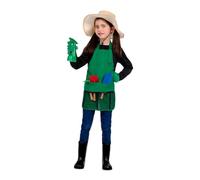 My Other Me - Costume da giardiniere, unisex, taglia 5-7 anni. Include cappello beige, grembiule verde con 3 tasche, pala, rastrello, paletta, guanti e annaffiatoio. Coltiva grandi avventure.
