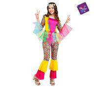 My Other Me Costume da Hippie Donna Vestito Figlia dei Fiori Carnevale Party