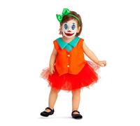 My Other Me - Costume da Joker per bambina con gonna, gilet e fascia in rosso e arancione, taglia 7-12 mesi. Profila i tuoi primi sorrisi con stile e divertimento