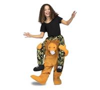 My Other Me - Costume da leone per bambini unisex con pantaloni con personaggio in arancione e verde, taglia 7-12 anni. Goditi avventure selvagge ad ogni festa.