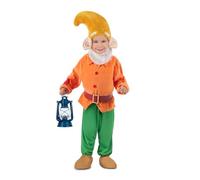 My Other Me - Costume da Nanito per bambino arancione e verde con cappello, barba, casacca, cintura, pantaloni e copristivali taglia 3-4 anni. Perfetto per un'avventura magica nella foresta