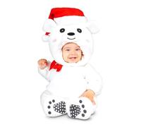 My Other Me - Costume da orso unisex bianco con cappello, tuta e scarpine taglia 12-24 mesi. Rendi il tuo piccolo l'orso più adorabile della foresta.