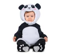 My Other Me - Costume da Panda unisex in nero e bianco con cappello, tuta, coda e scarpine taglia 24-36 mesi. Entra nel mondo selvaggio del bambù.