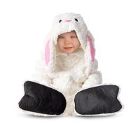 My Other Me - Costume da pecora unisex con cappuccio, scarpette, coda e soundbox in bianco misura 7-12 mesi. Rendi adorabile il tuo piccolo ad ogni evento.