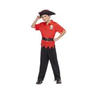 My Other Me - Costume da pirata per bambini, unisex, con cappello, camicia con teschio, cintura e pantaloni in rosso, taglia 4-6 anni. Salpa per avventure offshore