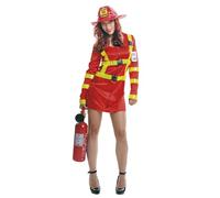 My Other Me - Costume da pomera da donna adulto con vestito e cappello in colore rosso, taglia XXL. Spegni le fiamme della noia con stile e coraggio.