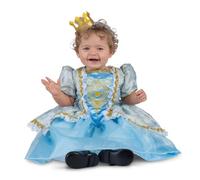 My Other Me - Costume da principessa blu con sottogonna e fascia con corona taglia 24-36 mesi. Vivi una fiaba in ogni occasione