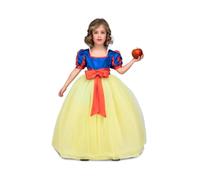 My Other Me - Costume da principessa da bambina in giallo e blu con vestito, guanti e cancancancancancancancancancan, taglia 7-9 Perfetto per le fiabe più magiche