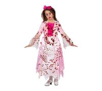 My Other Me - Costume da principessa per bambina con fascia e abito in bianco e rosa taglia 5-6 anni. Perfetto per un'avventura magica e misteriosa ad Halloween